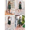 image:imageEkouaer Rompers for Women Summer Shorts Loose Jumpsuit Waffle Casual 2026 Beach Outfits Vacation ClothesGreen