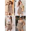 image:imageEkouaer Rompers for Women Summer Shorts Loose Jumpsuit Waffle Casual 2026 Beach Outfits Vacation ClothesKhaki