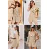 image:imageEkouaer Rompers for Women Summer Shorts Loose Jumpsuit Waffle Casual 2026 Beach Outfits Vacation ClothesLight Brown