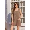 image:imageEkouaer Rompers for Women Summer Shorts Loose Jumpsuit Waffle Casual 2026 Beach Outfits Vacation ClothesLight Coffee
