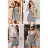 image:imageEkouaer Rompers for Women Summer Shorts Loose Jumpsuit Waffle Casual 2026 Beach Outfits Vacation ClothesLight Grey