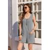 image:imageEkouaer Rompers for Women Summer Shorts Loose Jumpsuit Waffle Casual 2026 Beach Outfits Vacation ClothesLight Grey