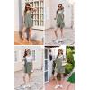 image:imageEkouaer Rompers for Women Summer Shorts Loose Jumpsuit Waffle Casual 2026 Beach Outfits Vacation ClothesMint Green