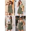 image:imageEkouaer Rompers for Women Summer Shorts Loose Jumpsuit Waffle Casual 2026 Beach Outfits Vacation ClothesOlive