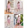 image:imageEkouaer Rompers for Women Summer Shorts Loose Jumpsuit Waffle Casual 2026 Beach Outfits Vacation ClothesPink