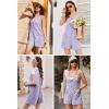 image:imageEkouaer Rompers for Women Summer Shorts Loose Jumpsuit Waffle Casual 2026 Beach Outfits Vacation ClothesPurple