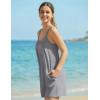 image:imageEkouaer Rompers for Women Summer Sleeveless Shorts Casual Spaghetti Strap Jumpsuits with Pockets Beach Vacation Outfits SXXLLight Grey