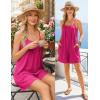 image:imageEkouaer Rompers for Women Summer Sleeveless Shorts Casual Spaghetti Strap Jumpsuits with Pockets Beach Vacation Outfits SXXLRose Pink