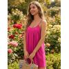 image:imageEkouaer Rompers for Women Summer Sleeveless Shorts Casual Spaghetti Strap Jumpsuits with Pockets Beach Vacation Outfits SXXLRose Pink
