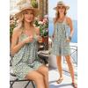 image:imageEkouaer Rompers for Women Summer Sleeveless Shorts Casual Spaghetti Strap Jumpsuits with Pockets Beach Vacation Outfits SXXLWhite Daisy Floral
