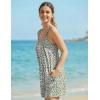image:imageEkouaer Rompers for Women Summer Sleeveless Shorts Casual Spaghetti Strap Jumpsuits with Pockets Beach Vacation Outfits SXXLWhite Daisy Floral