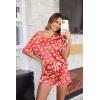 image:imageEkouaer Silk Pajama for Women Short Sleeve Satin Pj Set Two Piece Soft Sleepwear Loungewear SXXLAred Reindeer