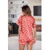 image:imageEkouaer Silk Pajama for Women Short Sleeve Satin Pj Set Two Piece Soft Sleepwear Loungewear SXXLAred Reindeer