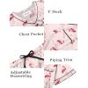 image:imageEkouaer Silk Pajama for Women Short Sleeve Satin Pj Set Two Piece Soft Sleepwear Loungewear SXXLFlamingo