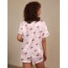 image:imageEkouaer Silk Pajama for Women Short Sleeve Satin Pj Set Two Piece Soft Sleepwear Loungewear SXXLFlamingo