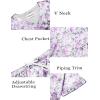image:imageEkouaer Silk Pajama for Women Short Sleeve Satin Pj Set Two Piece Soft Sleepwear Loungewear SXXLPurple Butterfly  Daisies