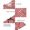 image:imageEkouaer Silk Pajama for Women Short Sleeve Satin Pj Set Two Piece Soft Sleepwear Loungewear SXXLRedwhite Stripes