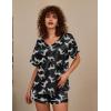 image:imageEkouaer Silk Pajama for Women Short Sleeve Satin Pj Set Two Piece Soft Sleepwear Loungewear SXXLZebra