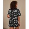 image:imageEkouaer Silk Pajama for Women Short Sleeve Satin Pj Set Two Piece Soft Sleepwear Loungewear SXXLZebra