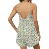 image:imageEkouaer Summer Rompers for Women Boho Beach Vacation Outfits Sleeveless Loose Shorts Overalls 2026 Jumpsuit With PocketsAwhite Floral