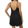 image:imageEkouaer Summer Rompers for Women Boho Beach Vacation Outfits Sleeveless Loose Shorts Overalls 2026 Jumpsuit With PocketsBlack