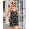 image:imageEkouaer Summer Rompers for Women Boho Beach Vacation Outfits Sleeveless Loose Shorts Overalls 2026 Jumpsuit With PocketsBlack Floral