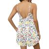 image:imageEkouaer Summer Rompers for Women Boho Beach Vacation Outfits Sleeveless Loose Shorts Overalls 2026 Jumpsuit With PocketsBowtie Flowers