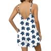 image:imageEkouaer Summer Rompers for Women Boho Beach Vacation Outfits Sleeveless Loose Shorts Overalls 2026 Jumpsuit With PocketsNavy Blue Flowers