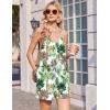 image:imageEkouaer Summer Rompers for Women Boho Beach Vacation Outfits Sleeveless Loose Shorts Overalls 2026 Jumpsuit With PocketsPalm Trees