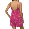 image:imageEkouaer Summer Rompers for Women Boho Beach Vacation Outfits Sleeveless Loose Shorts Overalls 2026 Jumpsuit With PocketsRose Pink Floral