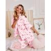 image:imageEkouaer Women Pajamas Set Button Down Sleepwear Short Sleeve Pjs Soft Comfy Nightwear with Long Pants SXXLBalloon Puppy