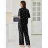image:imageEkouaer Women Pajamas Set Button Down Sleepwear Short Sleeve Pjs Soft Comfy Nightwear with Long Pants SXXLBlack Pink Bow