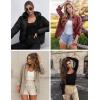 image:imageEkouaer Womens 3 Pack Long Sleeve Shirts Scoop Neck Tops Stretch Fitted Undershirt Lightweight Basic Thermal Tee XSXXLBlackLightgreyWhite