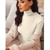 image:imageEkouaer Womens 3 Pack Turtleneck Long Sleeve Shirts Slim Fit Thermal Underwear Tops Lightweight Pullover TeesBlackBrownBeige