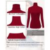 image:imageEkouaer Womens 3 Pack Turtleneck Long Sleeve Shirts Slim Fit Thermal Underwear Tops Lightweight Pullover TeesBlackRedLight Grey