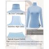 image:imageEkouaer Womens 3 Pack Turtleneck Long Sleeve Shirts Slim Fit Thermal Underwear Tops Lightweight Pullover TeesBlackWhiteCream Beige