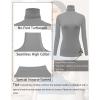 image:imageEkouaer Womens 3 Pack Turtleneck Long Sleeve Shirts Slim Fit Thermal Underwear Tops Lightweight Pullover TeesBlackWhiteLight Grey