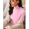 image:imageEkouaer Womens 3 Pack Turtleneck Long Sleeve Shirts Slim Fit Thermal Underwear Tops Lightweight Pullover TeesBlackWhitePink