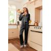 image:imageEkouaer Womens Classic Button Down Long Satin Silk Pajama SetBlack