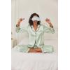 image:imageEkouaer Womens Classic Button Down Long Satin Silk Pajama SetCeladon