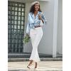 image:imageEkouaer Womens Classic Button Down Long Satin Silk Pajama SetClear Blue