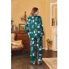image:imageEkouaer Womens Classic Button Down Long Satin Silk Pajama SetGreen Floral
