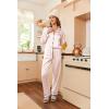 image:imageEkouaer Womens Classic Button Down Long Satin Silk Pajama SetPastel Pink