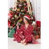 image:imageEkouaer Womens Classic Button Down Long Satin Silk Pajama SetRed Christmas Teddy 02