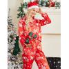 image:imageEkouaer Womens Classic Button Down Long Satin Silk Pajama SetRed Snow Christmas