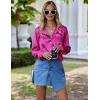 image:imageEkouaer Womens Classic Button Down Long Satin Silk Pajama SetRose
