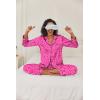 image:imageEkouaer Womens Classic Button Down Long Satin Silk Pajama SetRose Leopard