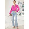 image:imageEkouaer Womens Classic Button Down Long Satin Silk Pajama SetRose Leopard