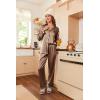 image:imageEkouaer Womens Classic Button Down Long Satin Silk Pajama SetSaddle Brown