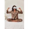 image:imageEkouaer Womens Classic Button Down Long Satin Silk Pajama SetSaddle Brown